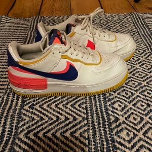 Nike Air Force 1 Shadow White Flash Crimson Astronomy Blue